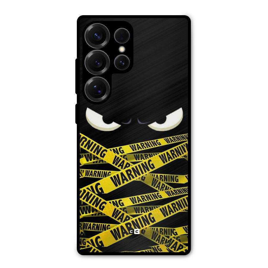 Warning Eyes Metal Back Case for Galaxy S25 Ultra