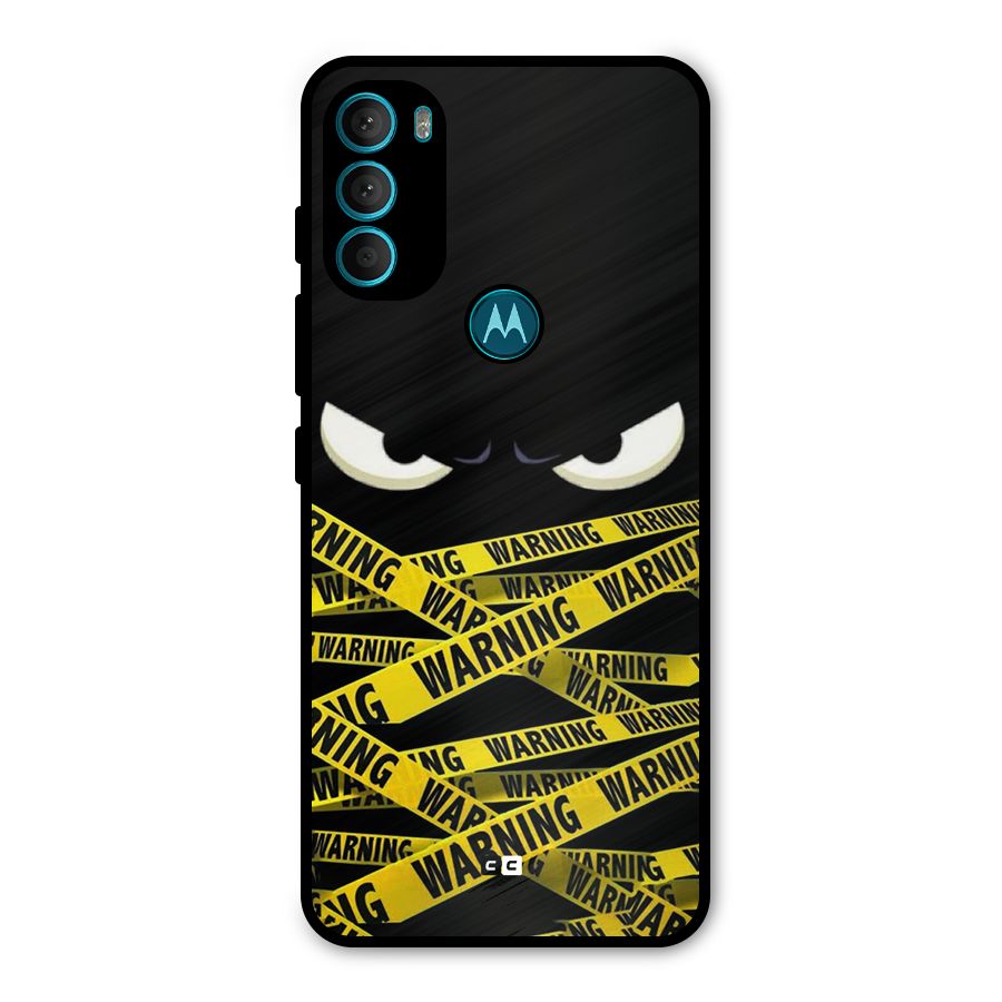 Warning Eyes Metal Back Case for Moto G71 5G