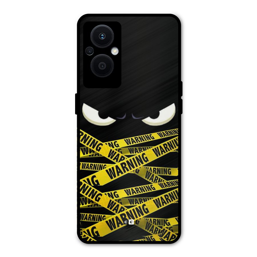 Warning Eyes Metal Back Case for Oppo F21 Pro 5G