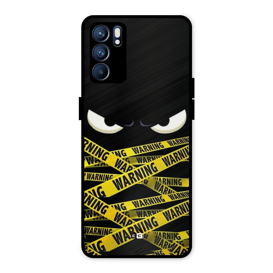 Warning Eyes Metal Back Case for Oppo Reno6 5G
