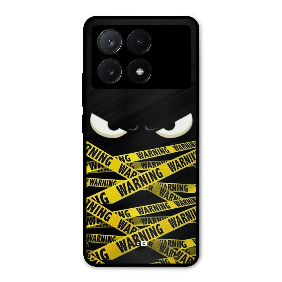 Warning Eyes Metal Back Case for Poco X6 Pro