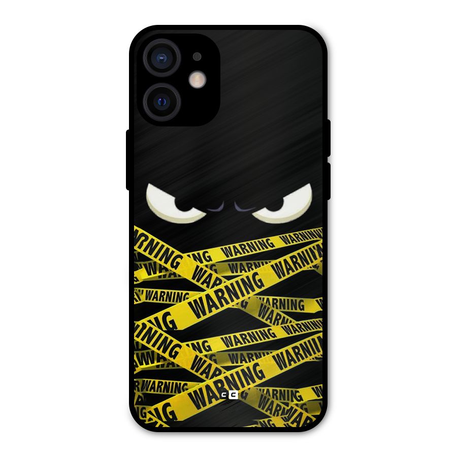 Warning Eyes Metal Back Case for iPhone 12 Mini