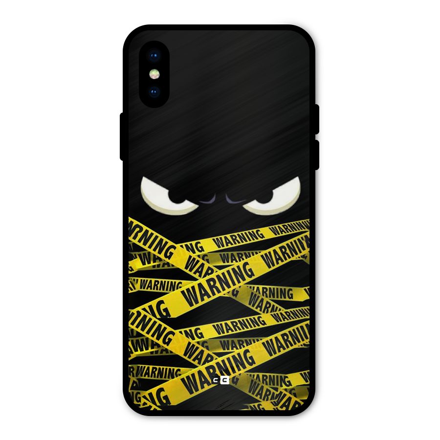 Warning Eyes Metal Back Case for iPhone X