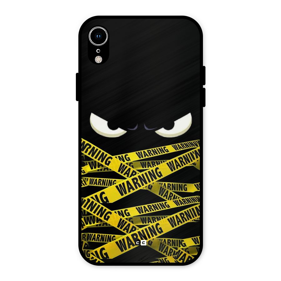 Warning Eyes Metal Back Case for iPhone XR