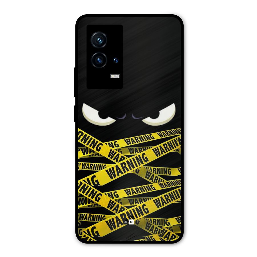 Warning Eyes Metal Back Case for iQOO 9 5G