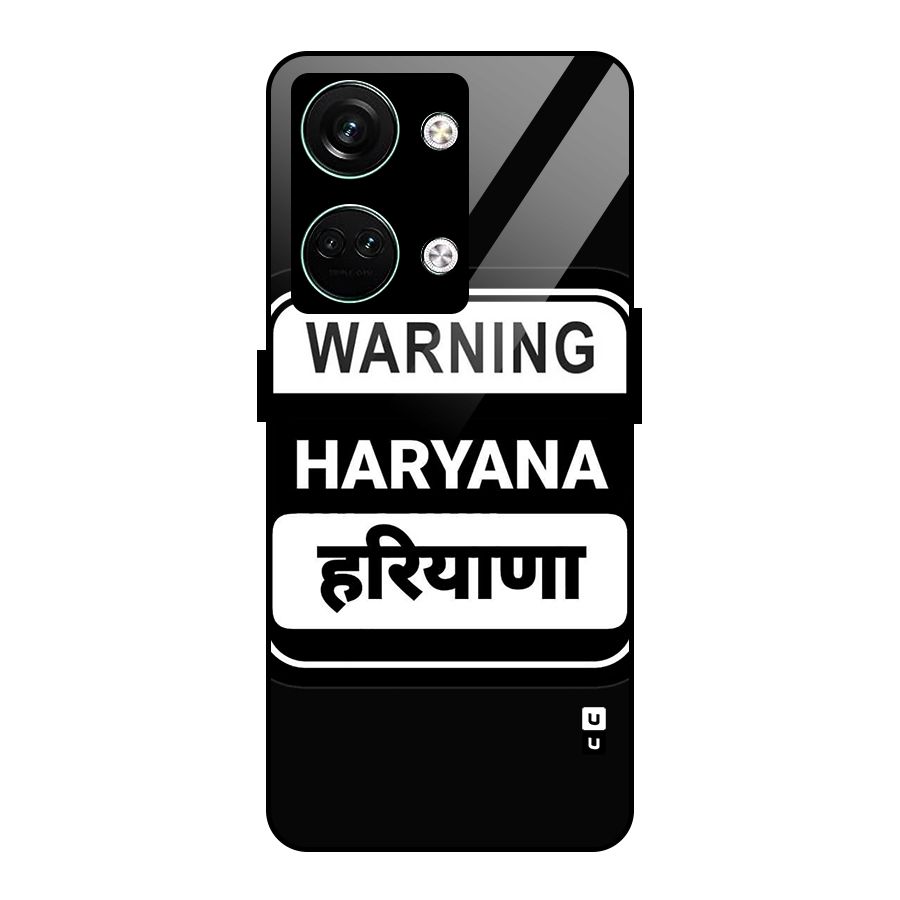 Warning Haryana Glass Back Case for Oneplus Nord 3