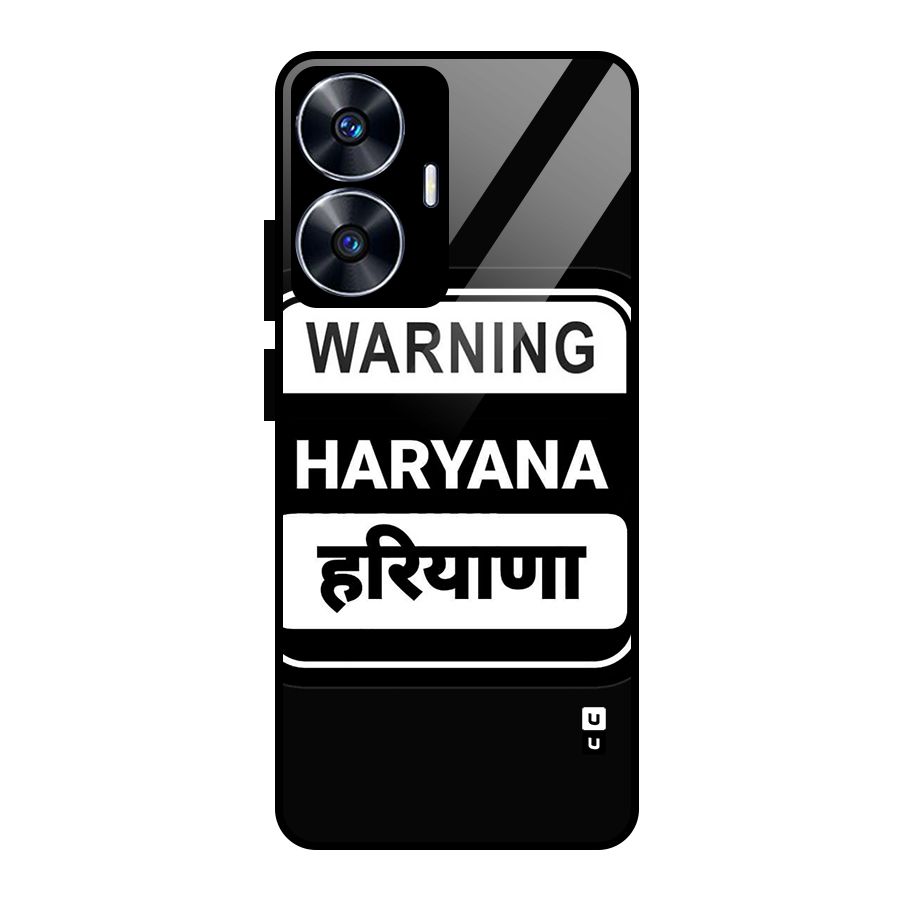 Warning Haryana Glass Back Case for realme C55