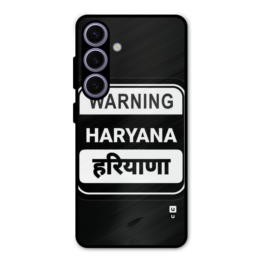 Warning Haryana Metal Back Case for Galaxy S24