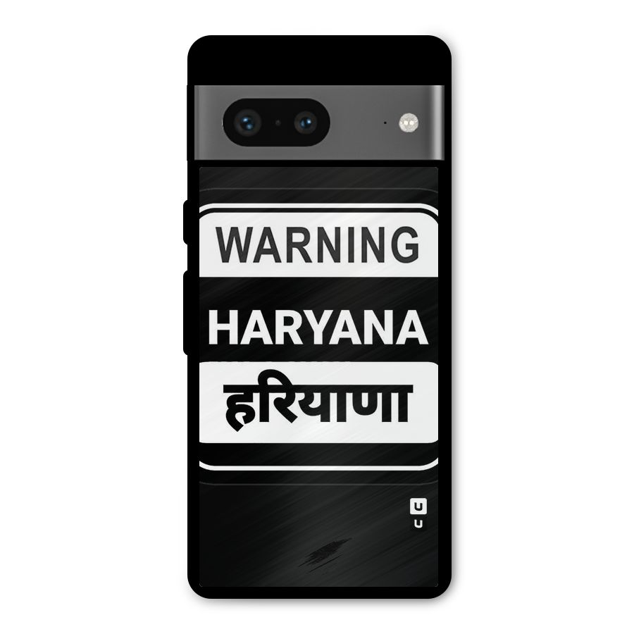 Warning Haryana Metal Back Case for Google Pixel 7