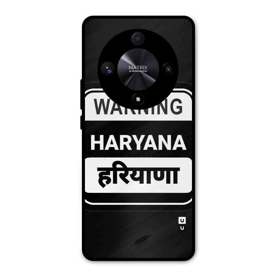 Warning Haryana Metal Back Case for Honor X9b