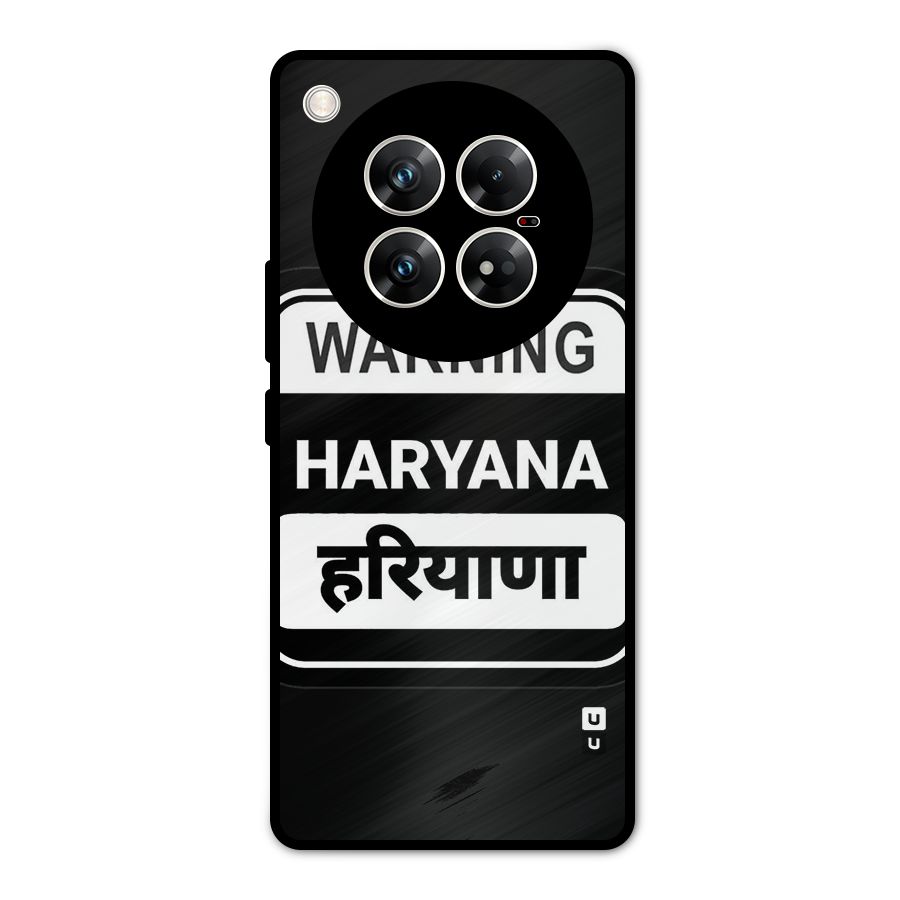 Warning Haryana Metal Back Case for Infinix Zero 40 5G