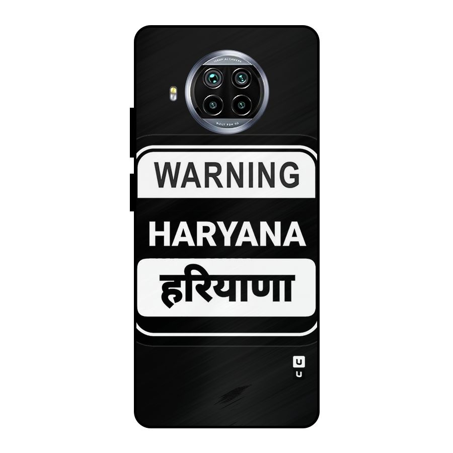 Warning Haryana Metal Back Case for Mi 10i
