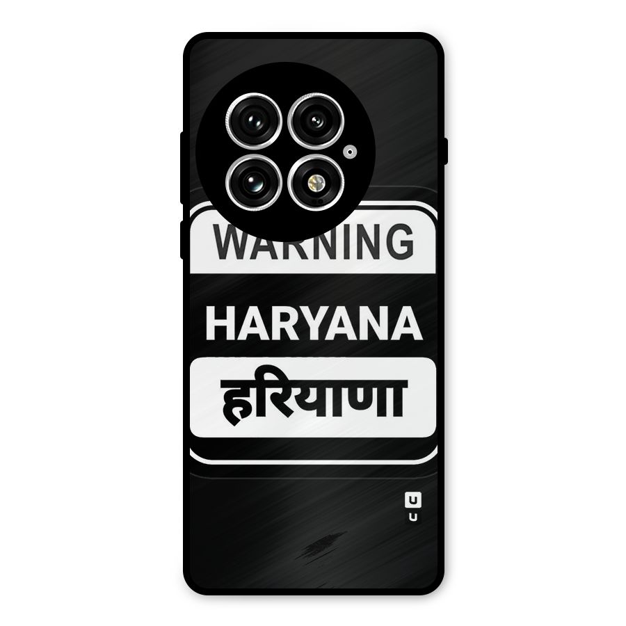 Warning Haryana Metal Back Case for OnePlus 13