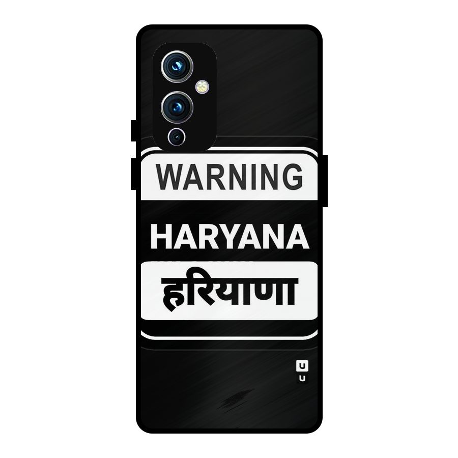 Warning Haryana Metal Back Case for OnePlus 9