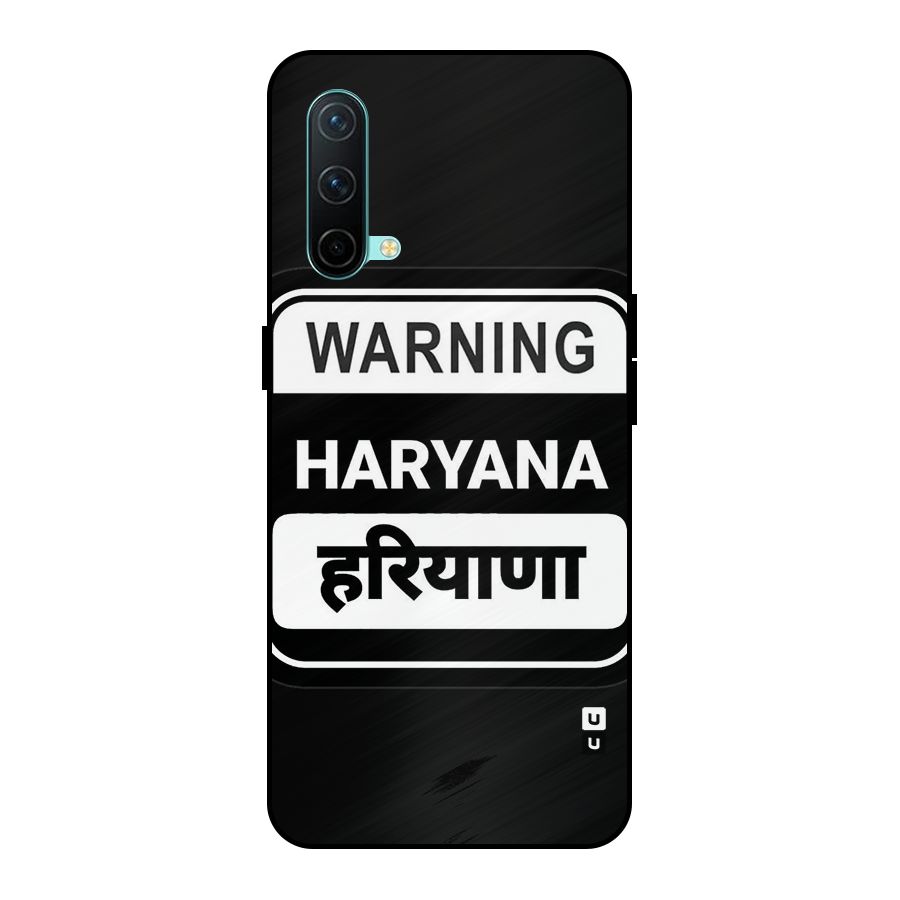 Warning Haryana Metal Back Case for OnePlus Nord CE 5G