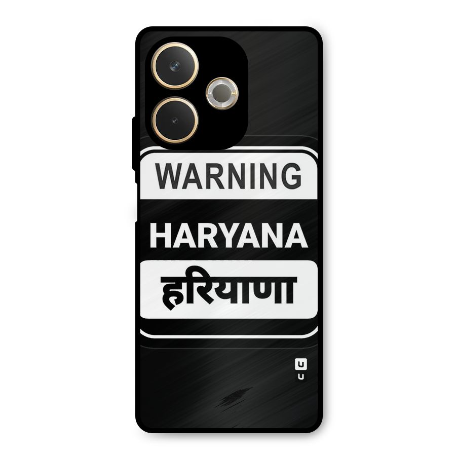 Warning Haryana Metal Back Case for Oppo A5 Pro