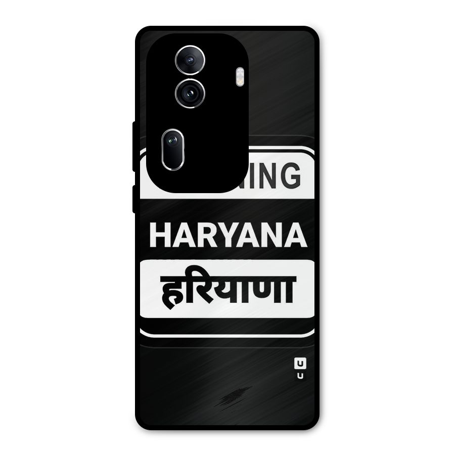 Warning Haryana Metal Back Case for Oppo Reno11 Pro 5G