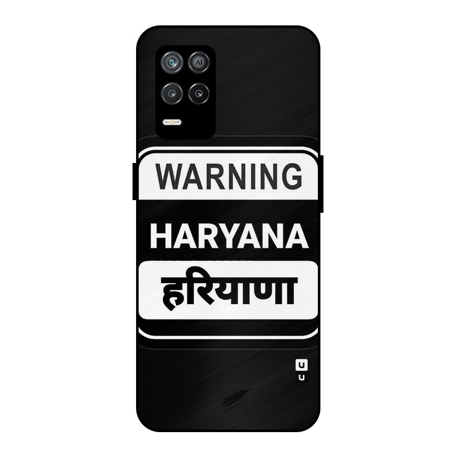Warning Haryana Metal Back Case for Realme 8s 5G