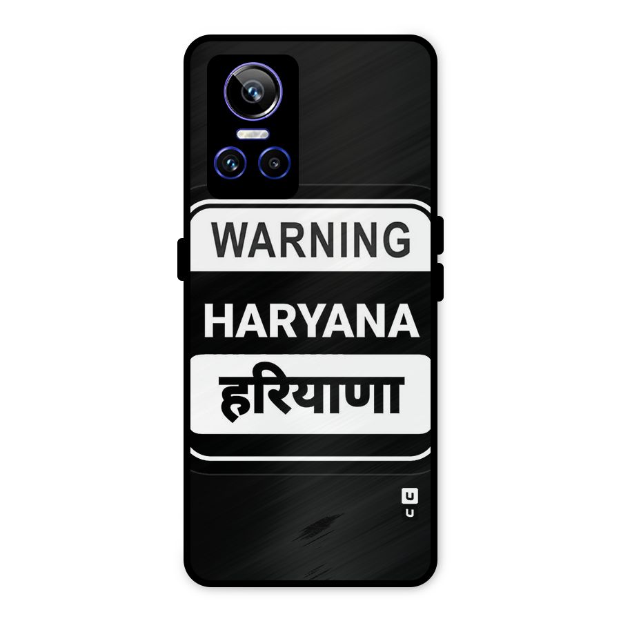 Warning Haryana Metal Back Case for Realme GT Neo 3