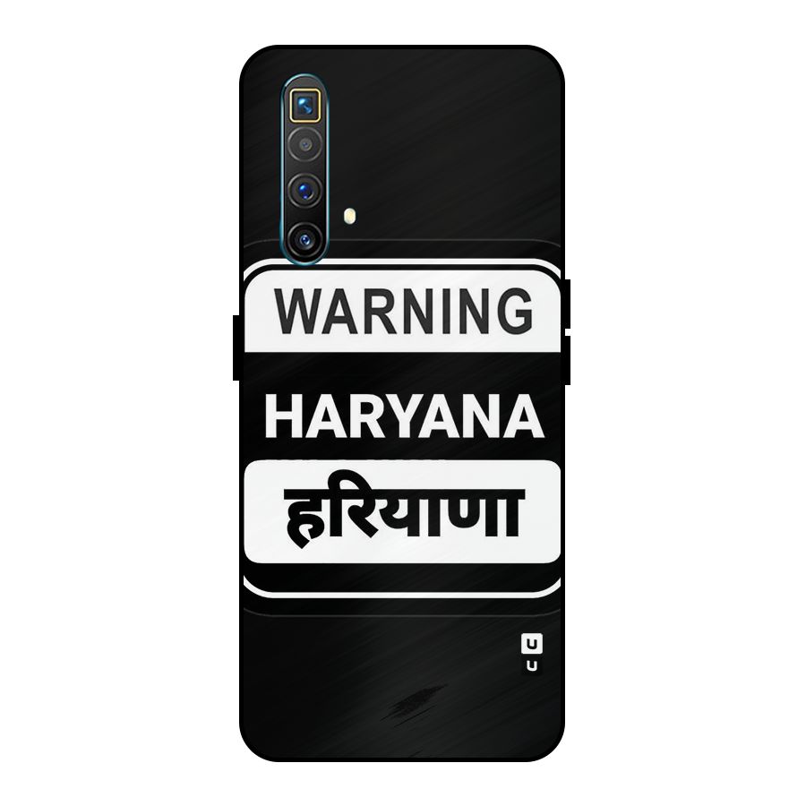 Warning Haryana Metal Back Case for Realme X3 SuperZoom