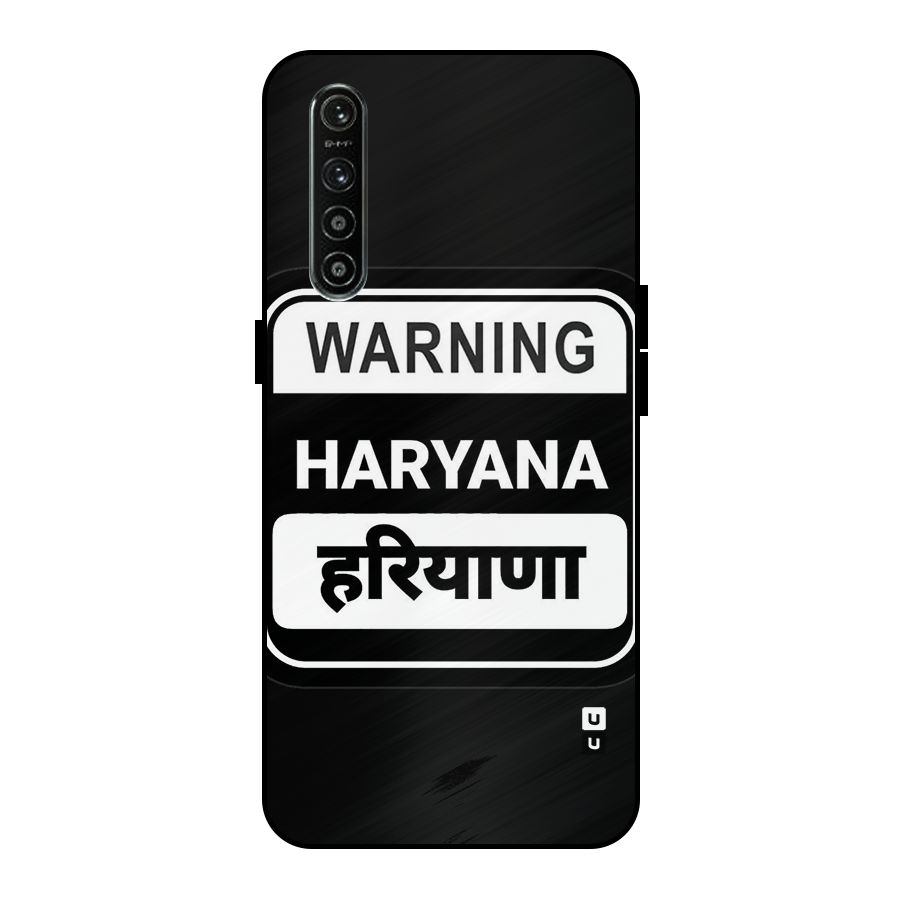 Warning Haryana Metal Back Case for Realme XT