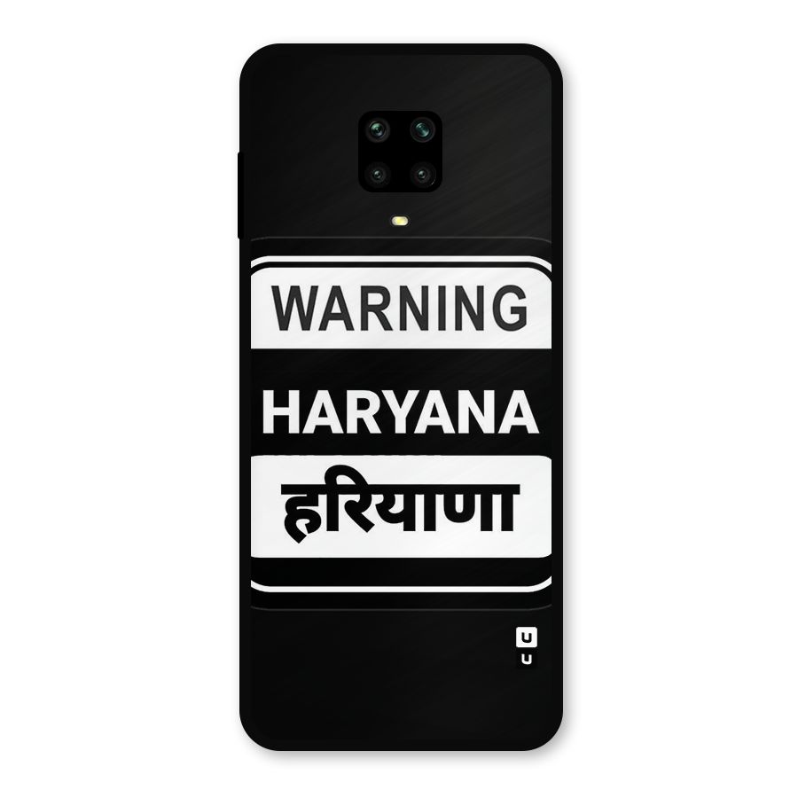 Warning Haryana Metal Back Case for Redmi Note 10 Lite