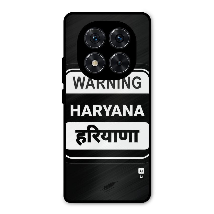 Warning Haryana Metal Back Case for Redmi Note 14 Pro 5G