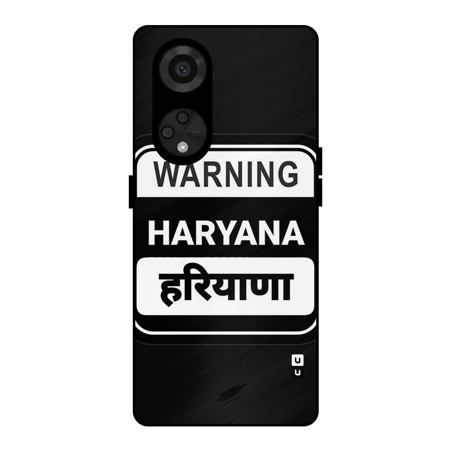 Warning Haryana Metal Back Case for Reno8 T 5G