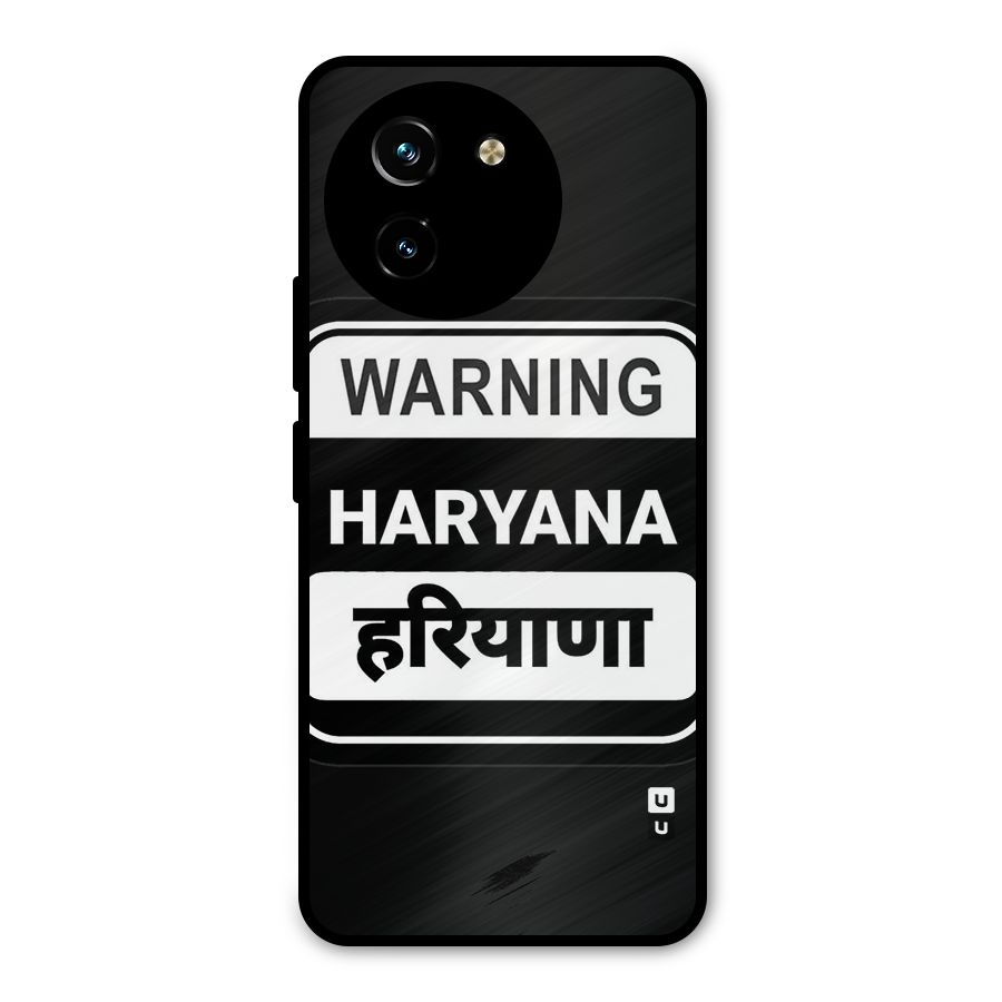 Warning Haryana Metal Back Case for Vivo T3x