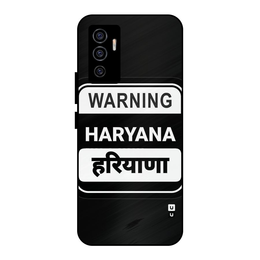 Warning Haryana Metal Back Case for Vivo V23e