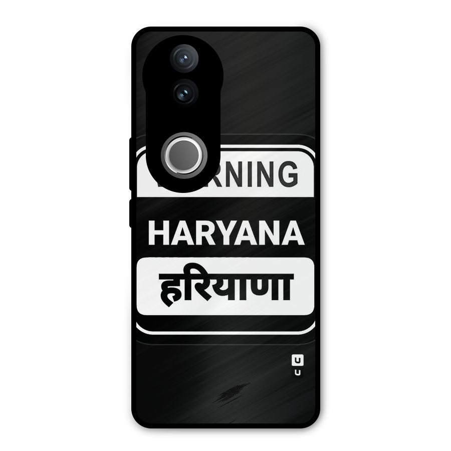 Warning Haryana Metal Back Case for Vivo V50