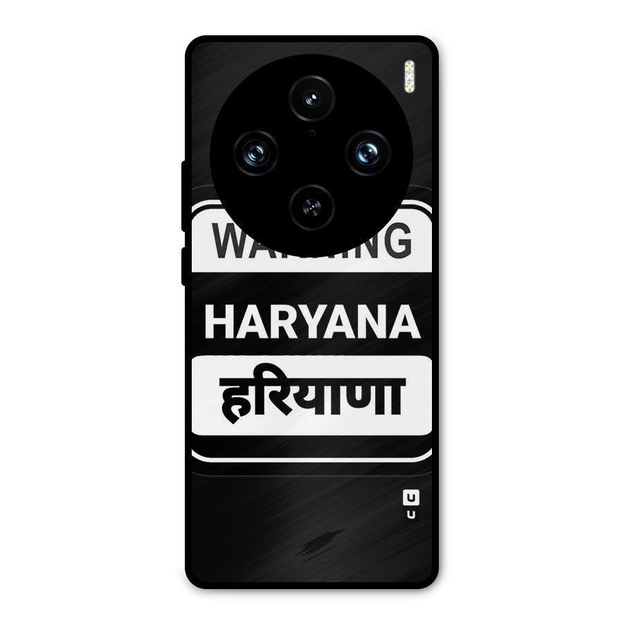 Warning Haryana Metal Back Case for Vivo X100 Pro