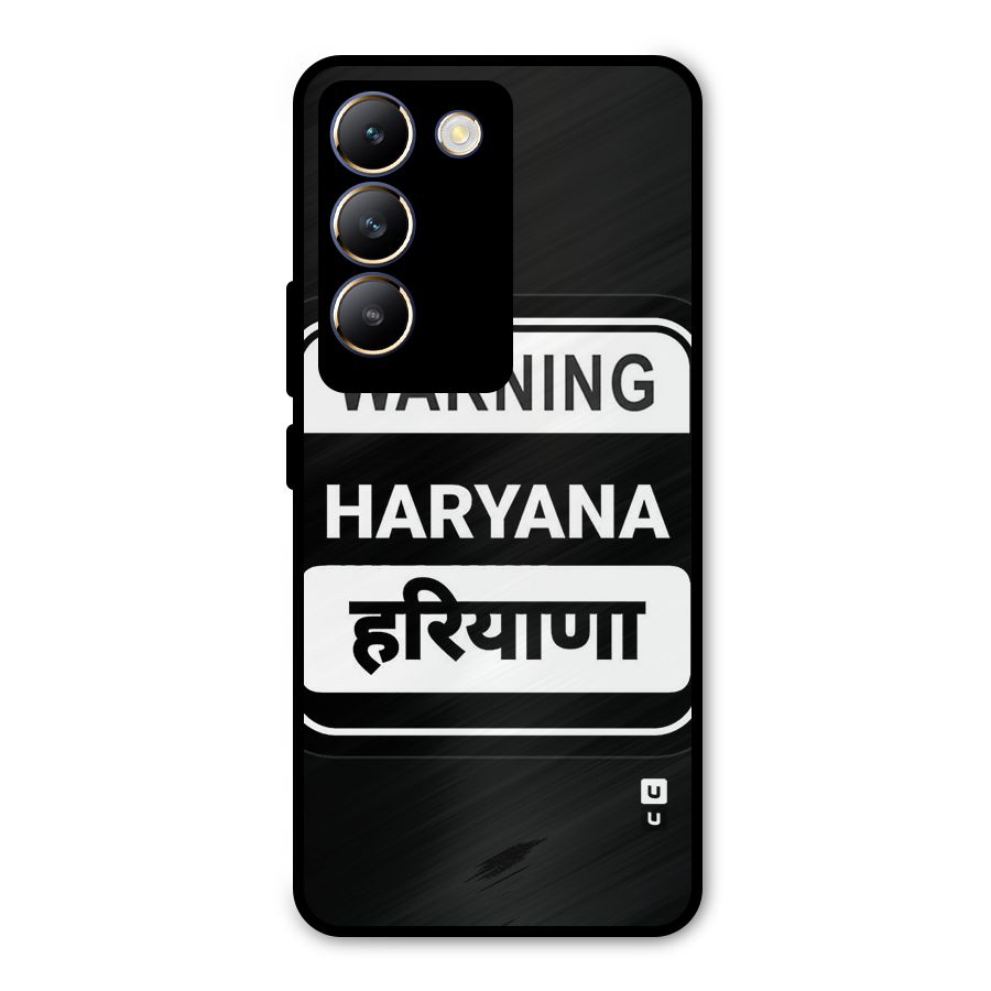 Warning Haryana Metal Back Case for Vivo Y200e
