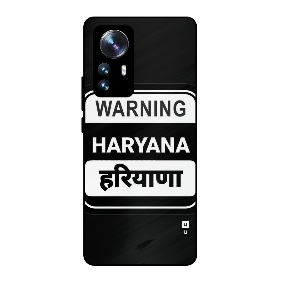 Warning Haryana Metal Back Case for Xiaomi 12 Pro