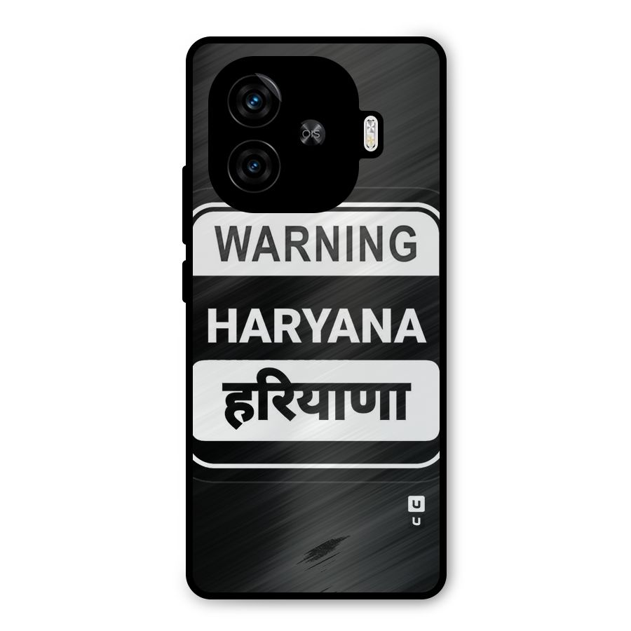 Warning Haryana Metal Back Case for iQOO Neo 10R