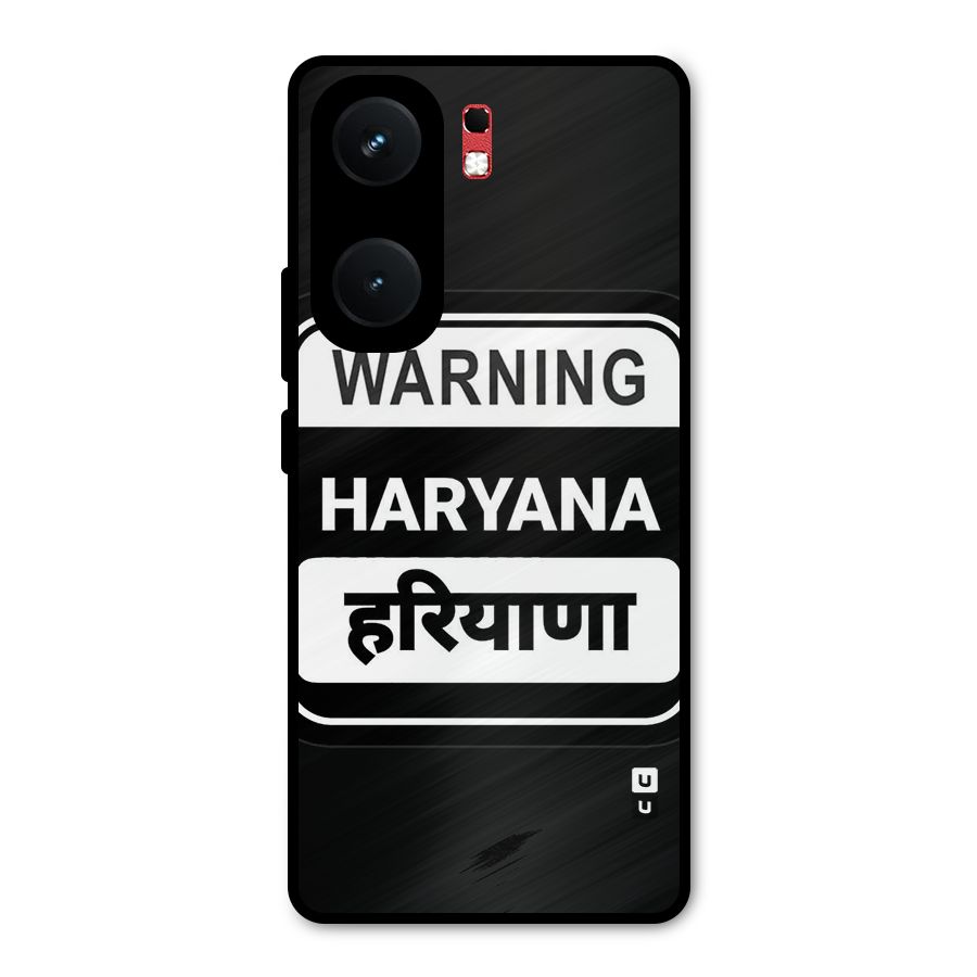 Warning Haryana Metal Back Case for iQOO Neo 9 Pro