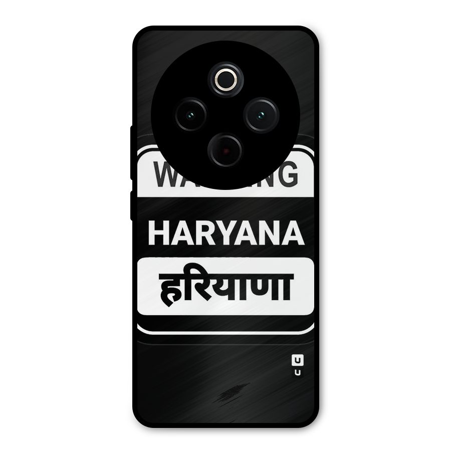 Warning Haryana Metal Back Case for iQOO Z10