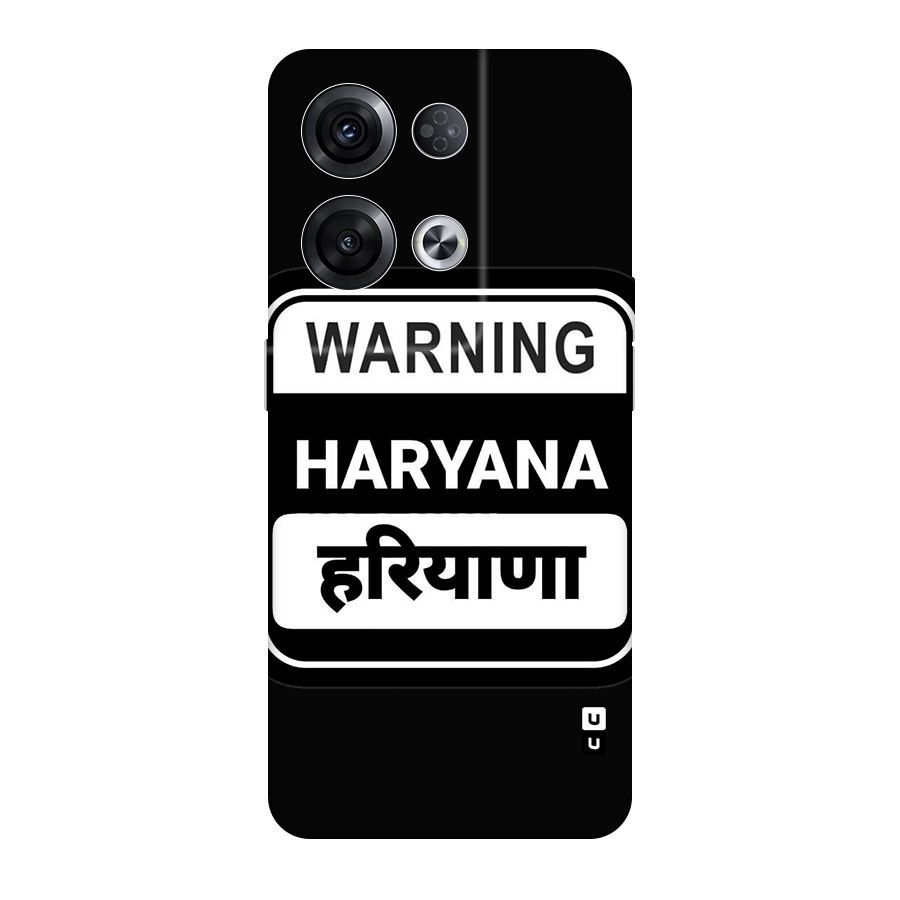 Warning Haryana Original Polycarbonate Back Case for Oppo Reno8 Pro 5G