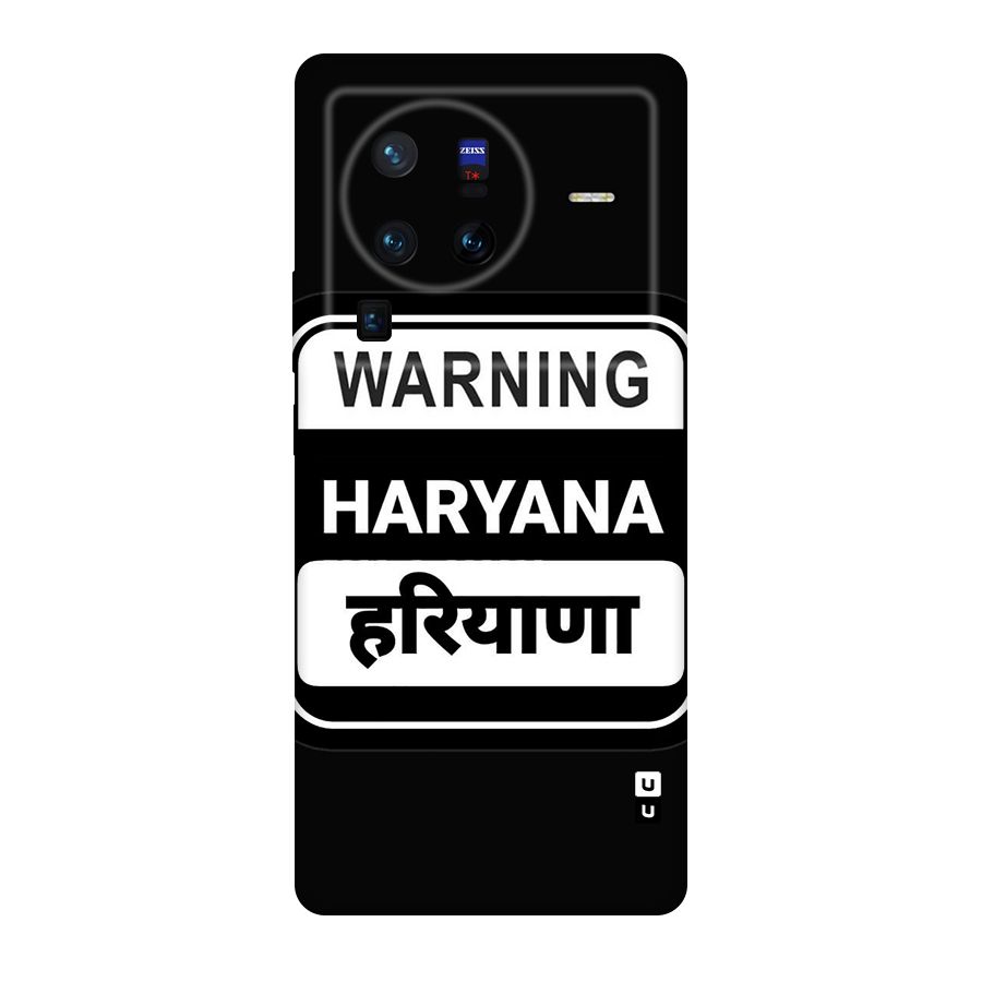 Warning Haryana Original Polycarbonate Back Case for Vivo X80