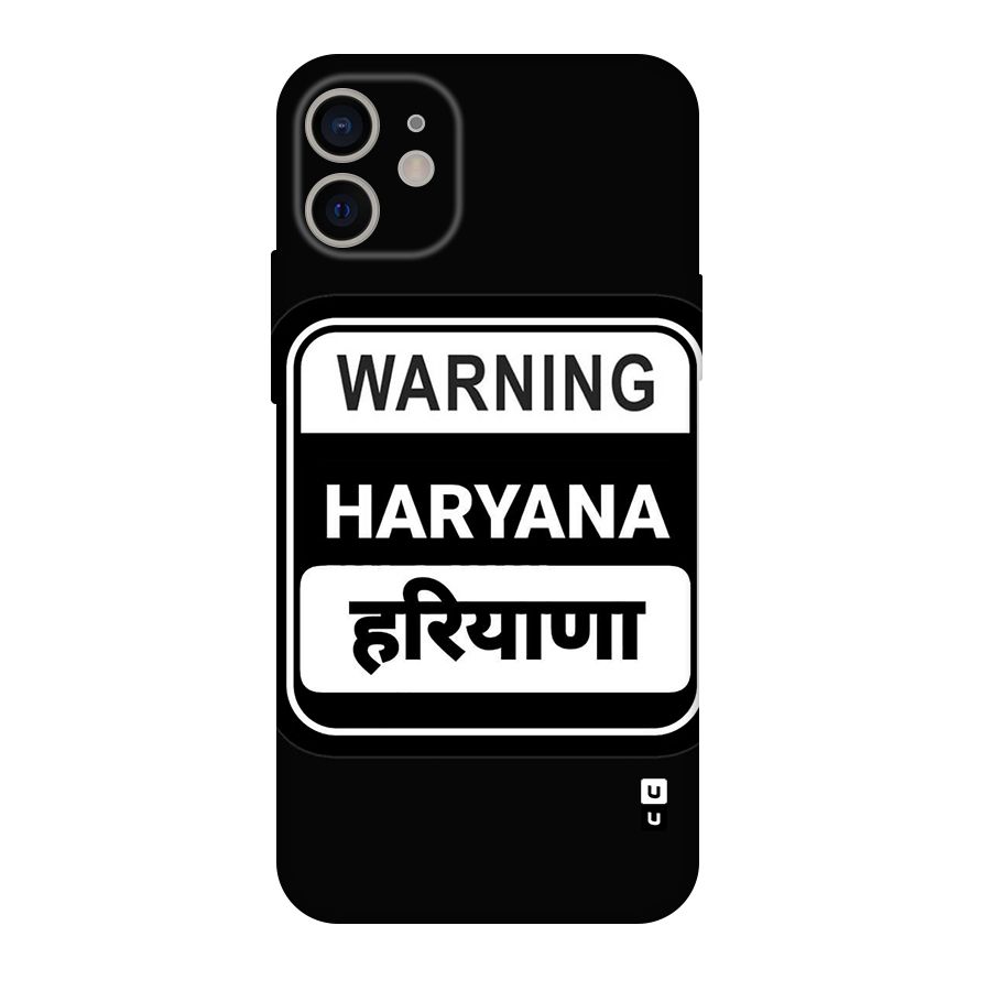 Warning Haryana Original Polycarbonate Back Case for iPhone 11