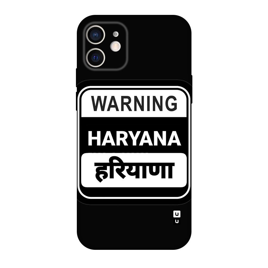 Warning Haryana Original Polycarbonate Back Case for iPhone 12