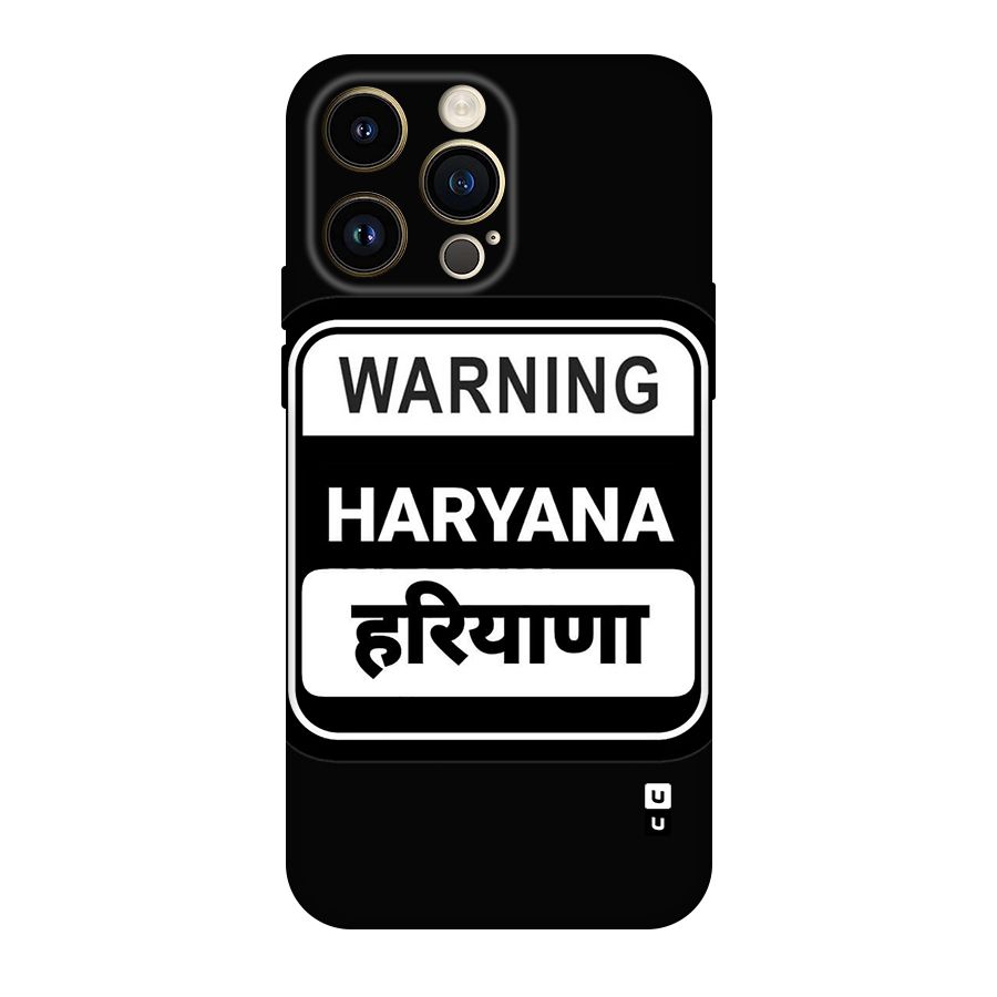 Warning Haryana Original Polycarbonate Back Case for iPhone 14 Pro Max