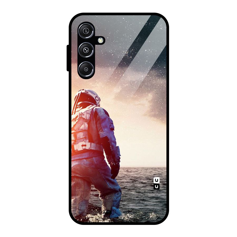 Water Astronaut Glass Back Case for Galaxy M34 5G