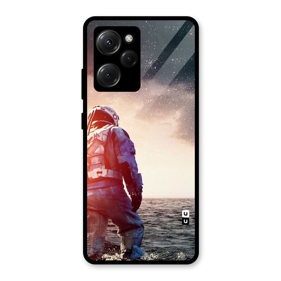 Water Astronaut Glass Back Case for Poco X5 Pro