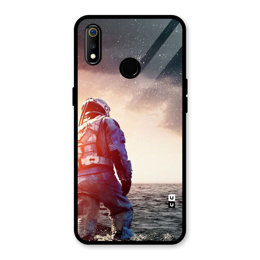 Water Astronaut Glass Back Case for Realme 3