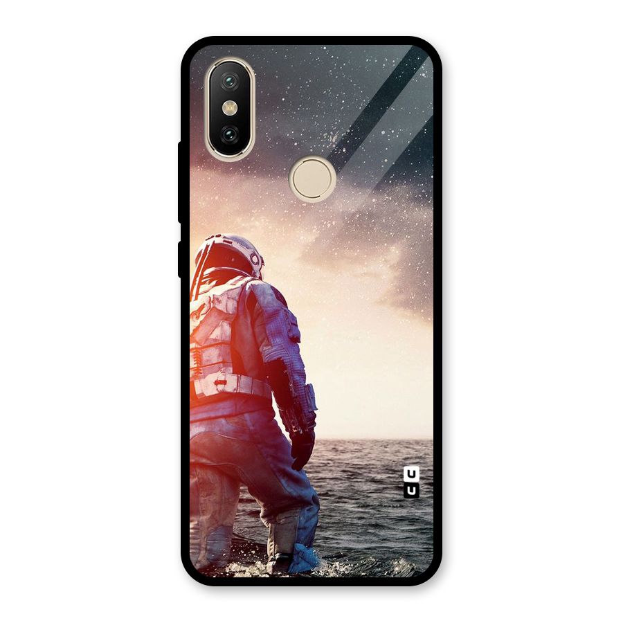 Water Astronaut Glass Back Case for Redmi A2