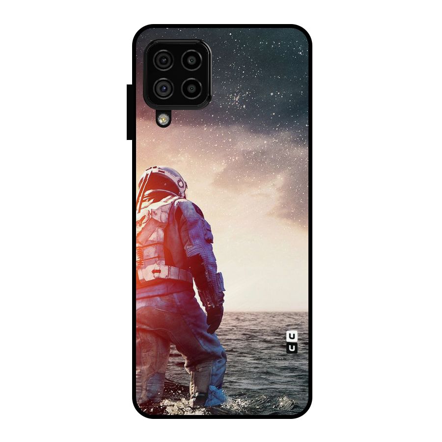 Water Astronaut Metal Back Case for Galaxy A22 4G