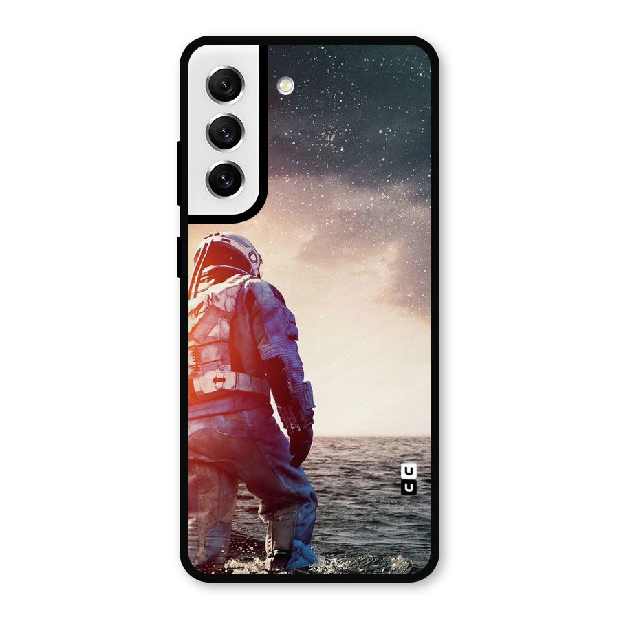Water Astronaut Metal Back Case for Galaxy S21 FE 5G