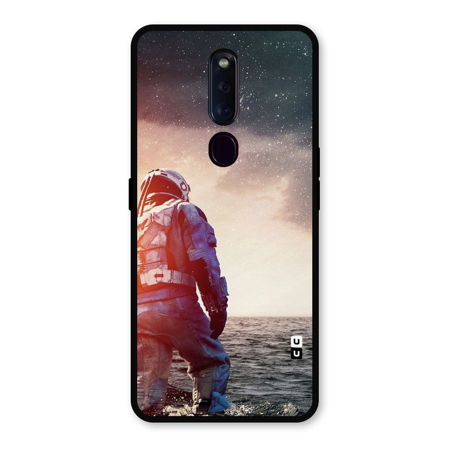 Water Astronaut Metal Back Case for Oppo F11 Pro