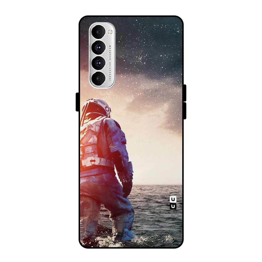 Water Astronaut Metal Back Case for Oppo Reno4 Pro